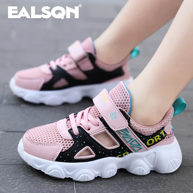 Pink Mesh Sneakers for Girls and Boys: Lightweight, Breathable Shoes for Autumn Adventures