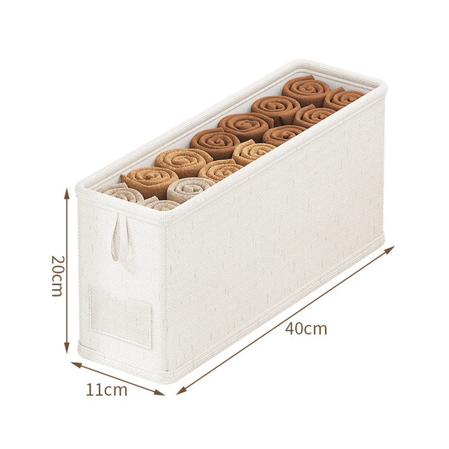 OKEYWOW wardrobe clothes organizer box for underwear, space-saving storage basket with narrow gap design for closet organization