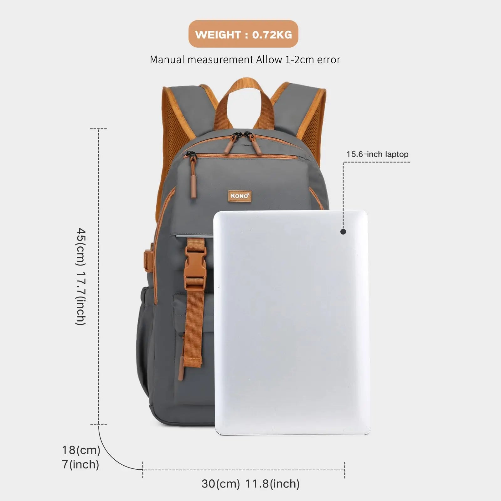 Men's Travel Backpack - Waterproof Weekender Bag with Adjustable Buckle & Multiple Pockets for Sport & Outdoor