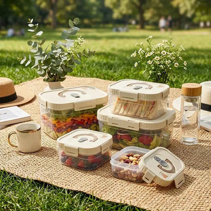 FreshSeal Stackable Food Storage Container with Handle & Lid