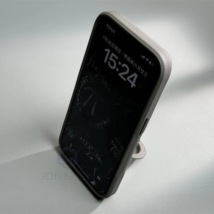 Soft Rubber MagSafe Case for iPhone 16/15/14/13/12 Pro Max Carbon Fiber Metal Bracket Cover
