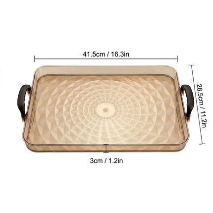 Clear PET Vanity Organiser Tray with Handles