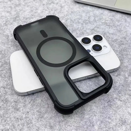 Matte Armor MagSafe Case for iPhone 17/16/15/14/13/12/11 Pro Max Shockproof Cover