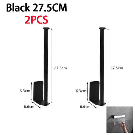 Stainless steel OKEYWOW paper towel holder and under sink kitchen organizer rack with storage for kitchen organization.