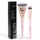 Velora Beauty 2pcs Flawless Makeup Brush Flat Angled Foundation Contour Concealer Tool