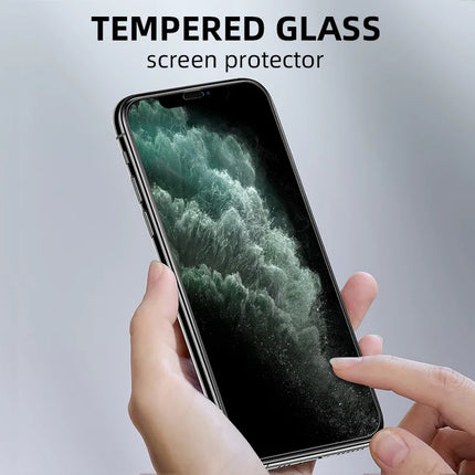 CrystalShield 9D Full Cover Tempered Glass for iPhone 17/16/15/14/13/12/11 Pro Max Screen Protector