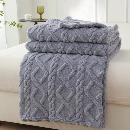 CloudSoft Coral Fleece Blanket Lightweight Sofa Bed Nap Throw Cover