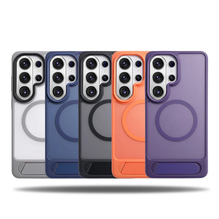 NovaStand Magnetic Armor Case for Samsung Galaxy S26 Ultra / S26+ / S25 Matte Shockproof Cover