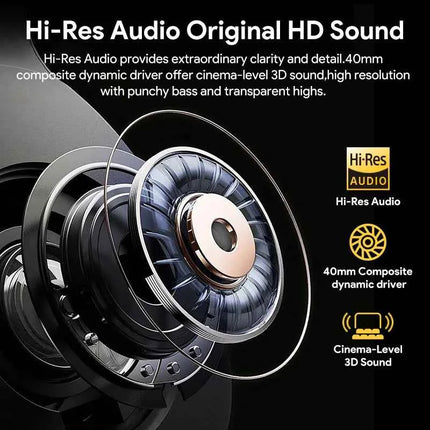 QCY H3 ANC Wireless Headphones 43dB Noise Cancelling Hi-Res 60H