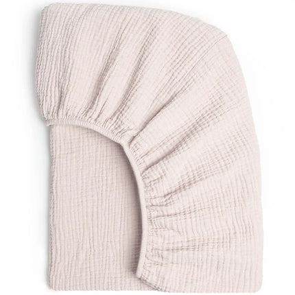 Breathable muslin cotton baby fitted sheet in solid color, universal crib bed sheet for newborns by OKEYWOW.