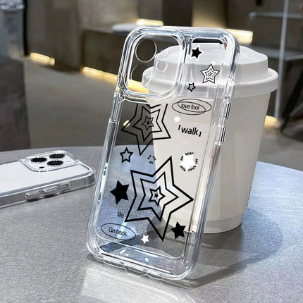 OKEYWOW iPhone star silicone shockproof case for iPhone 12, 13, 14, 15, 16 Pro Max, XR, XS, SE with soft, durable cover