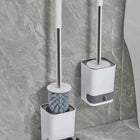 CleanEase Wall-Mounted Toilet Brush with Drainable Holder