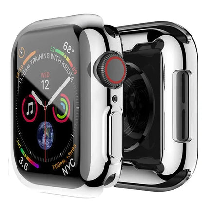 OKEYWOW Apple Watch TPU bumper case and screen protector for 40-49mm Series 11–4 SE, designed for ultra protection and style.