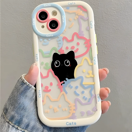 Okeywow iPhone cartoon duck shockproof soft cover case for models 11 to 17, featuring colorful duck design and flexible material.