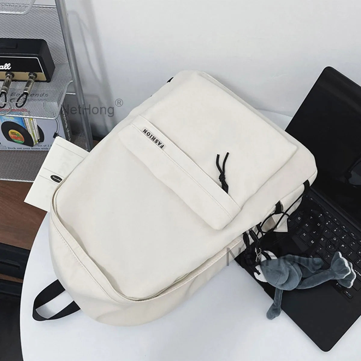 Retro Backpack School Rucksack for Laptop/Travel/Work Plain Bag UK