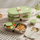 FreshSeal Stainless Steel Bento Lunch Box with Sauce Container