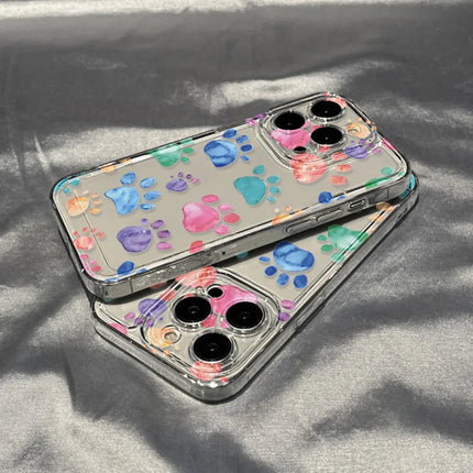 Transparent shockproof silicone iPhone case with cute cat ear design for iPhone 11 to 17 Pro Max by OKEYWOW