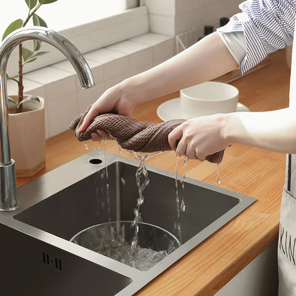 PureWoven Cotton Dishcloth Set Honeycomb Soft Absorbent Kitchen Cleaning Towel