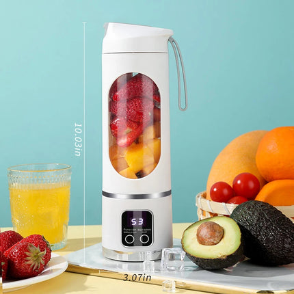 Portable 10-Blade Juicer Blender 450ml USB Rechargeable Ice Crusher
