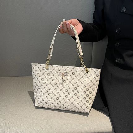 Women Autumn Winter Shoulder Bag Large Capacity Tote Handbag Presbyopic Style