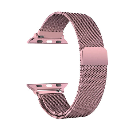 Apple Watch Milanese strap by OKEYWOW for Series 11-3 and SE, magnetic bracelet compatible with 38mm to 49mm Apple Watch.