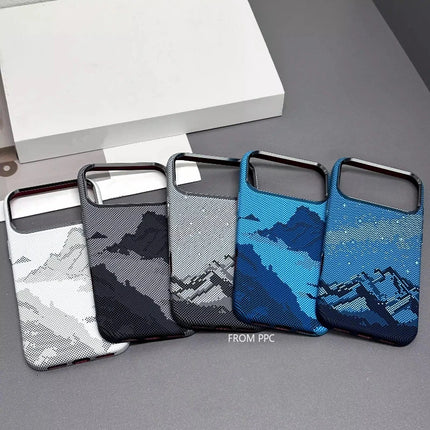 SnowPeak MagSafe Armor Case for iPhone 17 Pro Max Carbon Fiber Hard PC Metal Lens Camera Protection Cover