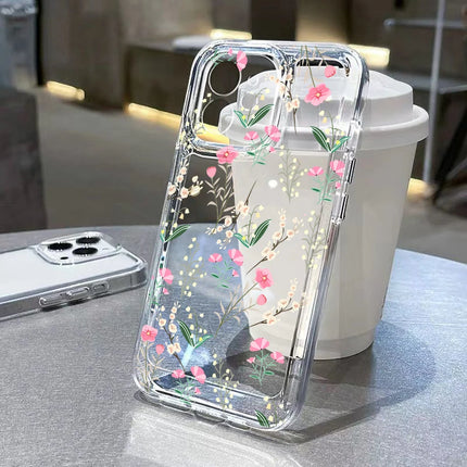 Silicone shockproof flower iPhone case for iPhone 17, 16, 15, 14, 13, 12, 11 Pro Max, XR, XS, SE by OKEYWOW