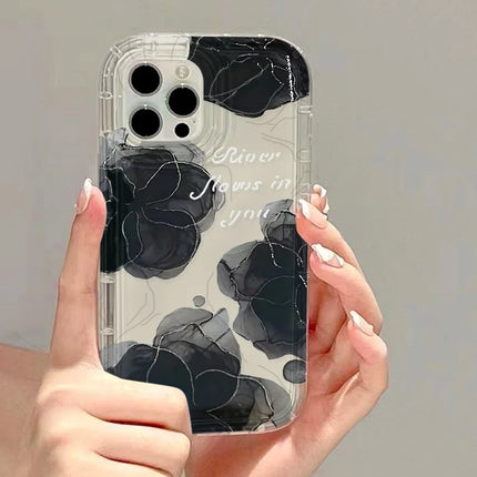 OKEYWOW iPhone flower oil painting shockproof soft back cover for iPhone 11 Pro Max, XR, XS, SE, 12, 13, 14, 15, 16 models