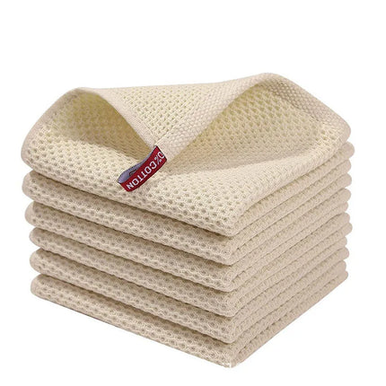 PureWoven Cotton Dishcloth Set Honeycomb Soft Absorbent Kitchen Cleaning Towel