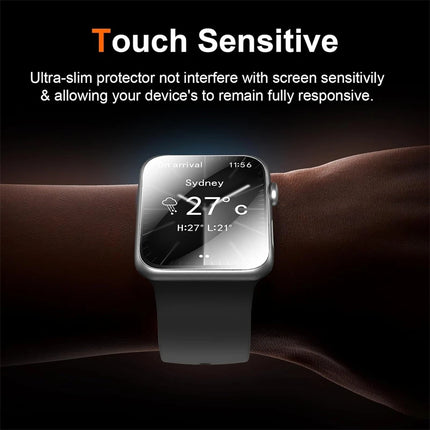OKEYWOW Apple Watch hydrogel screen protector film set for Series 10–5 SE, compatible with 38mm to 49mm models, ultra-thin and clear