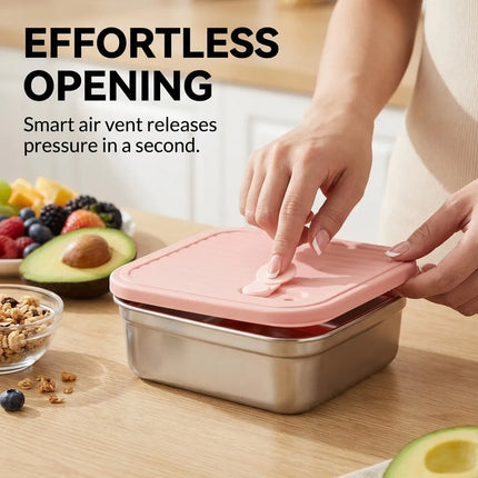 FreshSeal Stackable Stainless Steel Food Storage Container