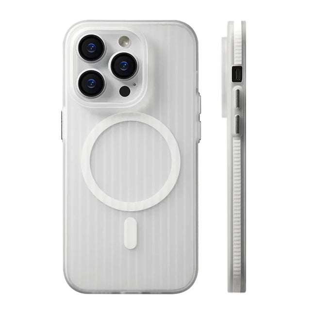 Corrugated MagSafe Case for iPhone 17/16/15/14/13 Pro Max Non-Slip Matte Hard Cover