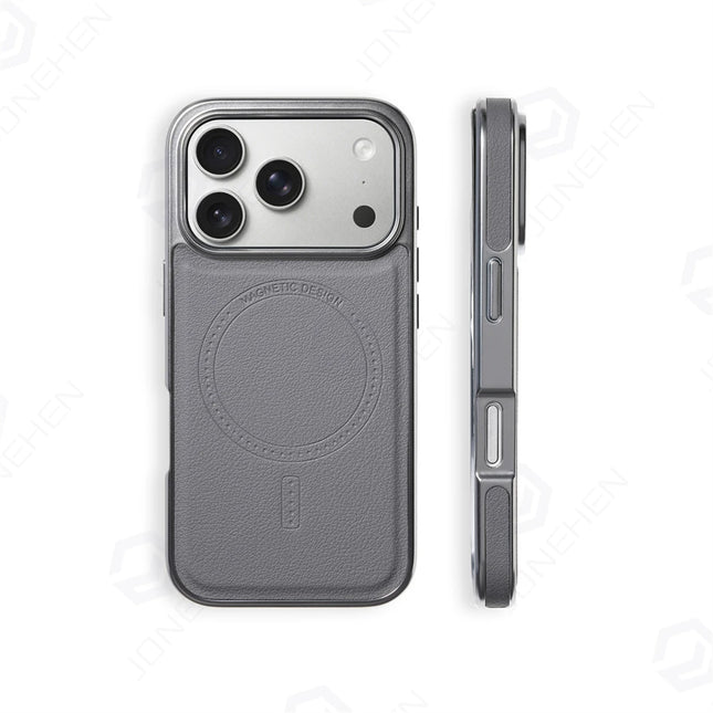 PU Leather MagSafe Case for iPhone 17/16/15/14/13 Pro Max Soft Bumper Shockproof Cover