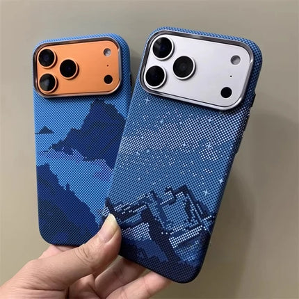 RiverPeak MagCase for iPhone 17/16 Pro Max Carbon Texture Hard PC Alloy Camera Bumper Cover