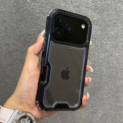 3-in-1 Transparent Armor Case for iPhone Heavy Duty Shockproof Cover