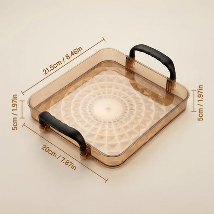 Clear PET Vanity Organiser Tray with Handles