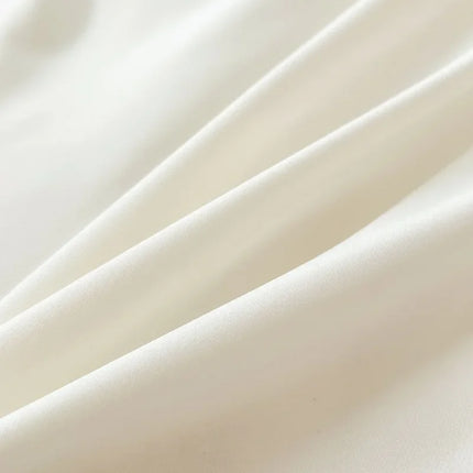 Okeywow solid color brushed fabric bedding set with duvet cover, pillowcases, bed sheet, and quilt cover in a single, queen, or king size.