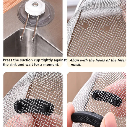 TriDrain Sink Basket Stainless Steel Corner Strainer Kitchen Storage Rack