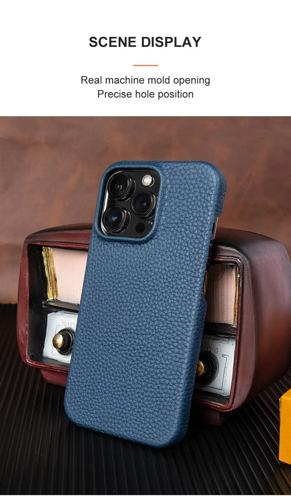 Luxury Genuine Leather Business Phone Case for iPhone 11/12/13/14/15 Pro Max.