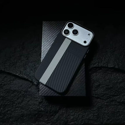 CarbonEdge MagSafe Armor Case for iPhone 17/17 Pro Max/16 Pro/15/14/13 Ultra Thin Alloy Lens Wireless Cover