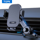 TOPK Extendable Car Phone Holder Metal Hook Air Vent Mount Stable Grip Stand