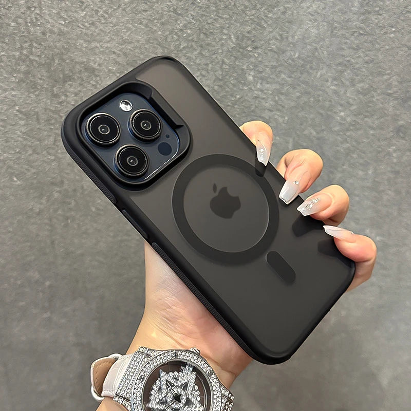 Shockproof Color Bumper Armor For Magsafe Case For iPhone 16 15 14 Plus 13 12 11 Pro Max Hybrid Wireless Charge Clear Cover