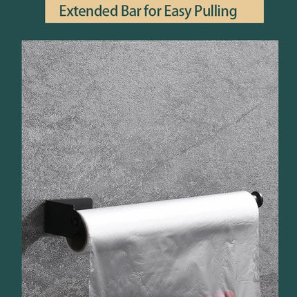Stainless steel paper towel holder and under sink kitchen organizer rack by OKEYWOW, with a sleek, space-saving design for kitchen storage