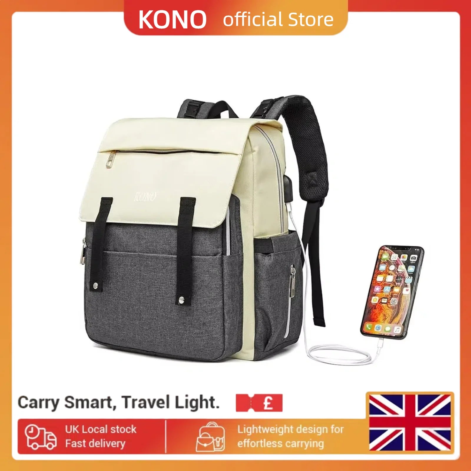 Nappy Changing Backpack Waterproof Multi Compartment Large Capacity Mummy Diaper Backpack with USB Charging Port