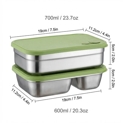 FreshSeal Stackable Stainless Steel Food Storage Container