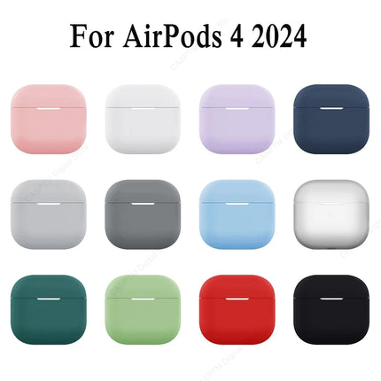 OKAYWOW AirPods 4 silicone case protective cover for 4th gen, durable and snug-fitting for wireless earbuds.