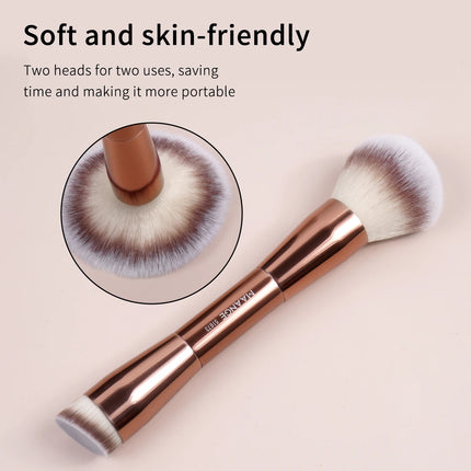 Velora Beauty Dual Head Makeup Brush Foundation Powder Concealer Blush Bronzer Soft Fiber Cosmetic Tool