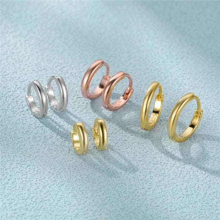 LunaHoop 925 Sterling Silver Round Hoop Earrings