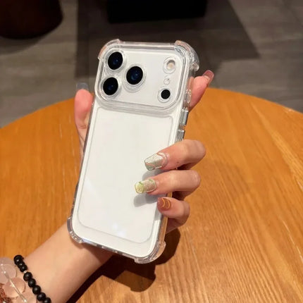 Airbag Armor Shockproof Case for iPhone 17/16/15/14/13/12/11 Pro Max Transparent Hard Cover