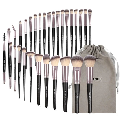 Velora Beauty 30pcs Makeup Brush Set Foundation Concealer Eyeshadow Powder Blush Blending Brushes with Bag
